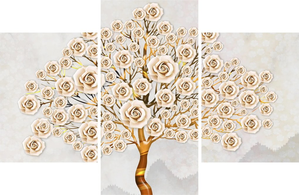 Tablou cu copac cu flori (90x60 cm)