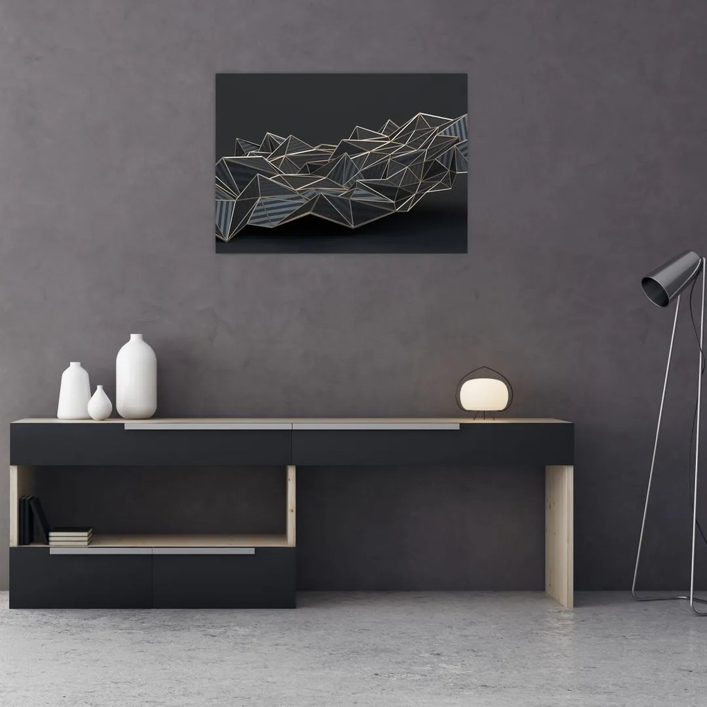 Tablou pe sticlă abstracției (70x50 cm)