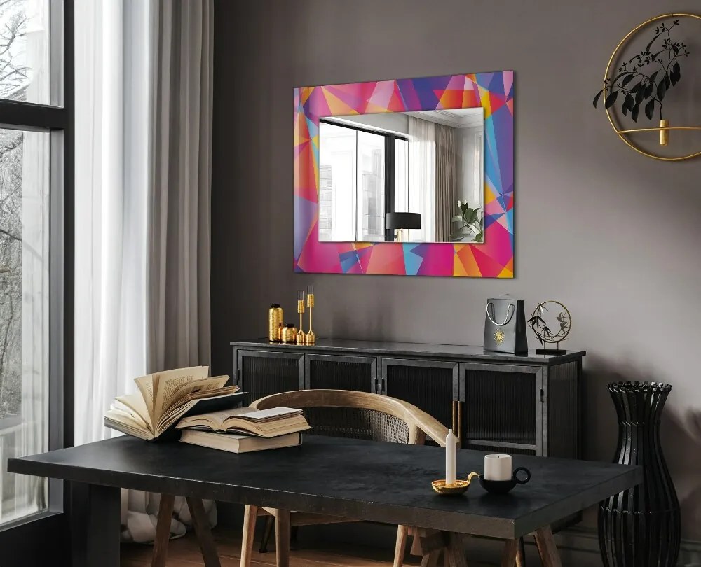 Oglindă cu decor Modele geometrice colorate