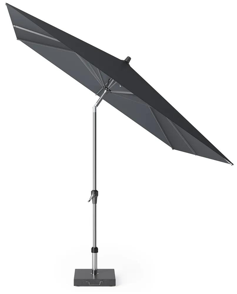 Set umbrela terasa / gradina Platinum Riva, 2.5x2.5 m, patrata, antracit, suport granit Rome negru 40 kg inclus