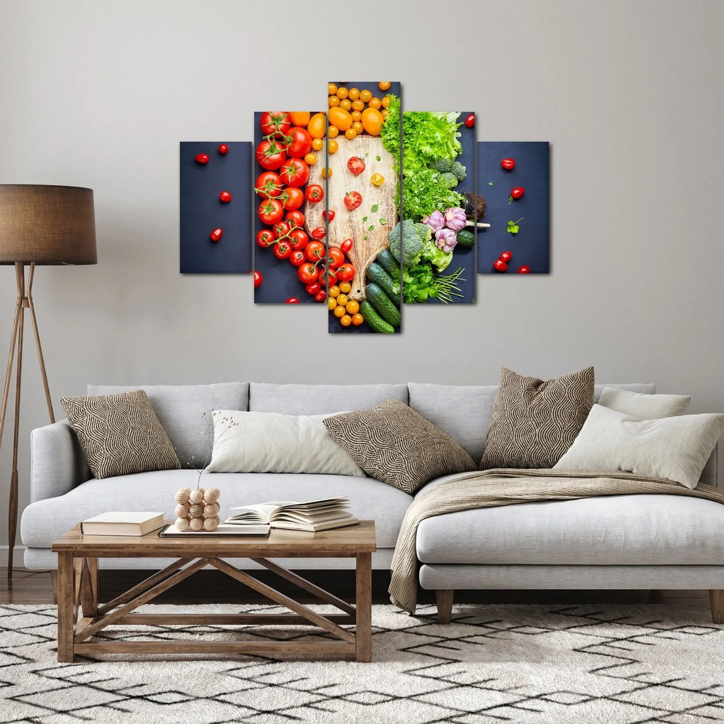 Tablou - Masa plină cu legume (150x105 cm)