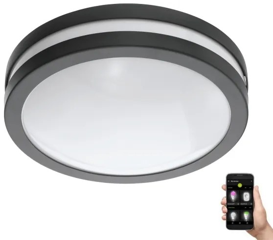 Eglo 33571 - Corp de iluminat LED reglabil pentru baie LOCANA, 14W, 230V, IP44, antracit