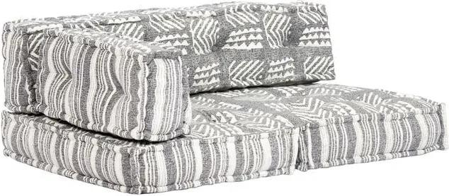 Pernă pentru canapea din paleți, gri, material textil, petice