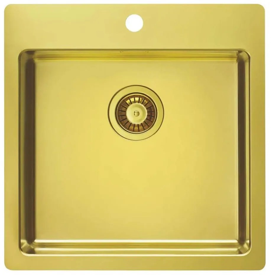 Chiuvetă de bucătărie ALVEUS 1106867 PURE 52,5x51,5 cm auriu