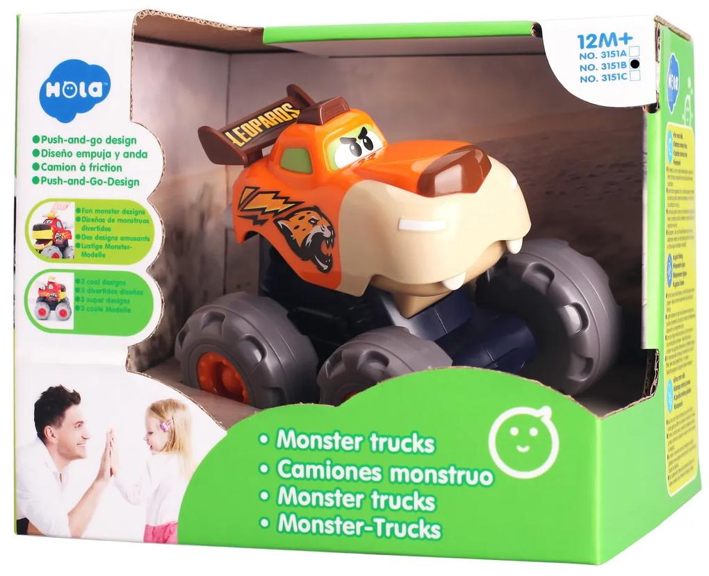 Masinuta bebe monster truck leopardul infuriat