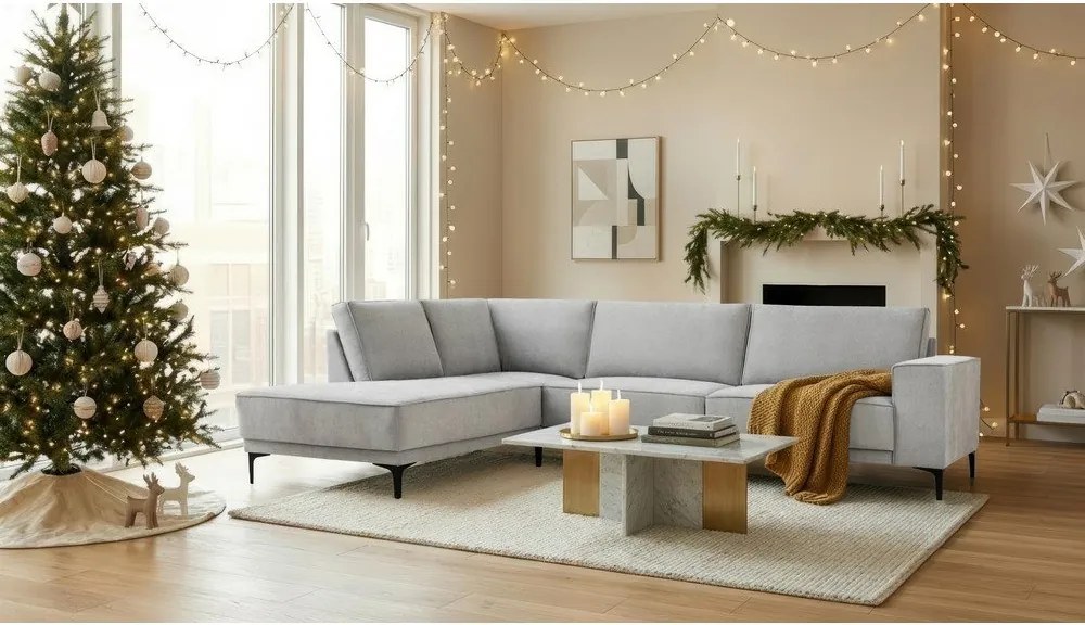 Colțar gri (cu colț pe partea stângă/în formă de ”L”) Copenhagen – Scandic