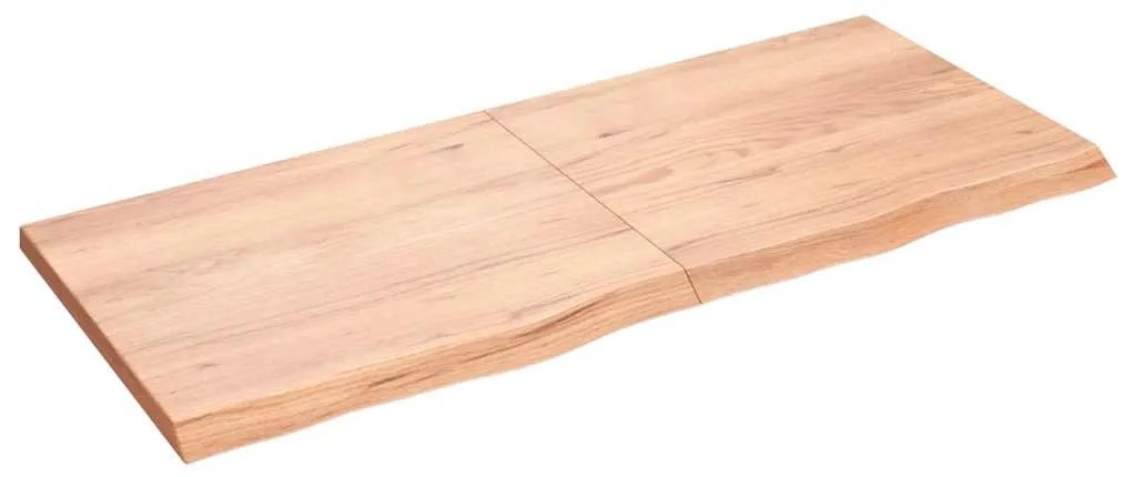 vidaXL Raft de perete maro deschis 140x60x(2-4) cm lemn stejar tratat