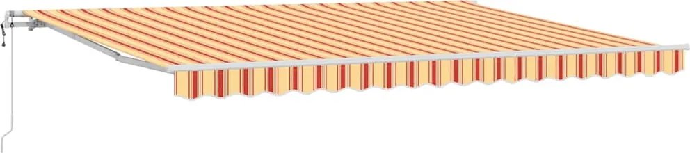 vidaXL Cort electric retractabil Galben și portocalie 450 × 350 cm