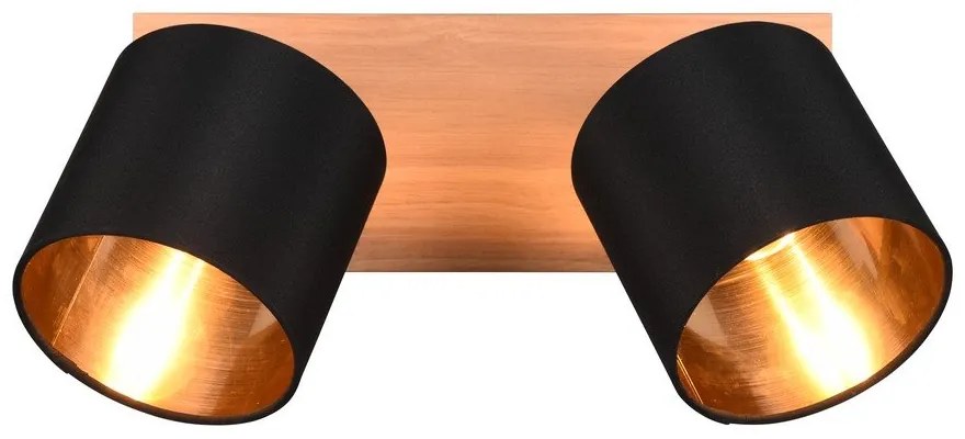 Spot negru/în culoare naturală ø 12 cm Tommy – Trio