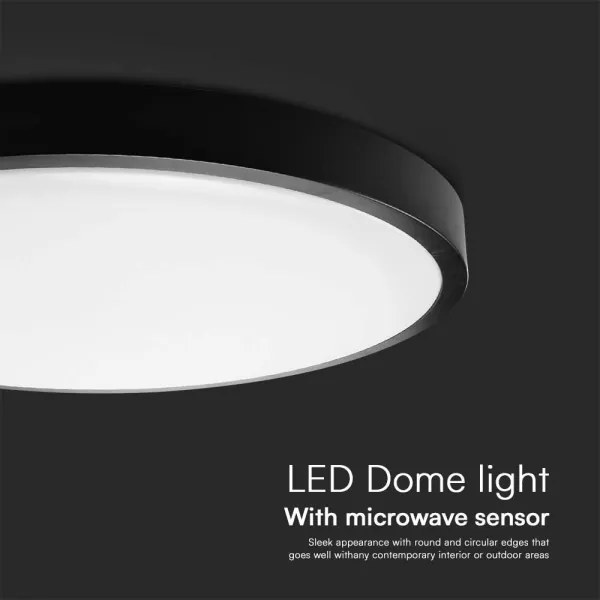 Plafonieră LED cu senzor pentru baie LED/18W/230V 4000K IP44 negru