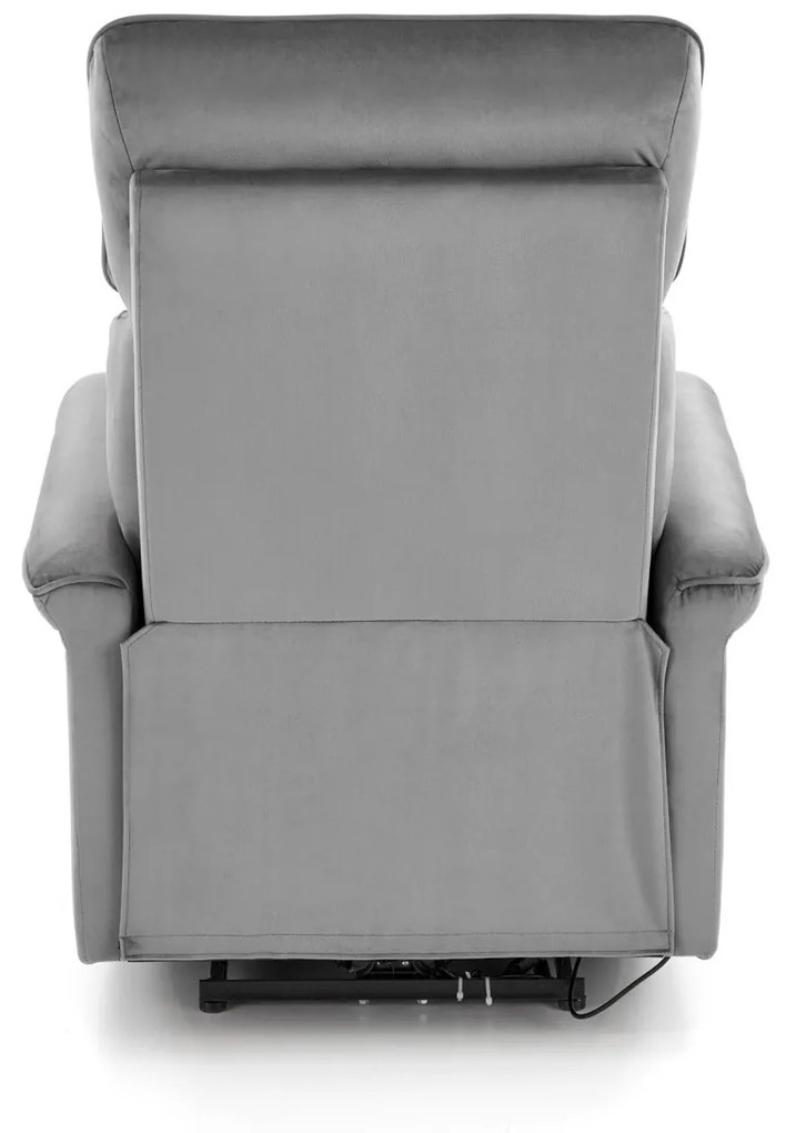 Fotoliu recliner Semir velvet gri H108 cm