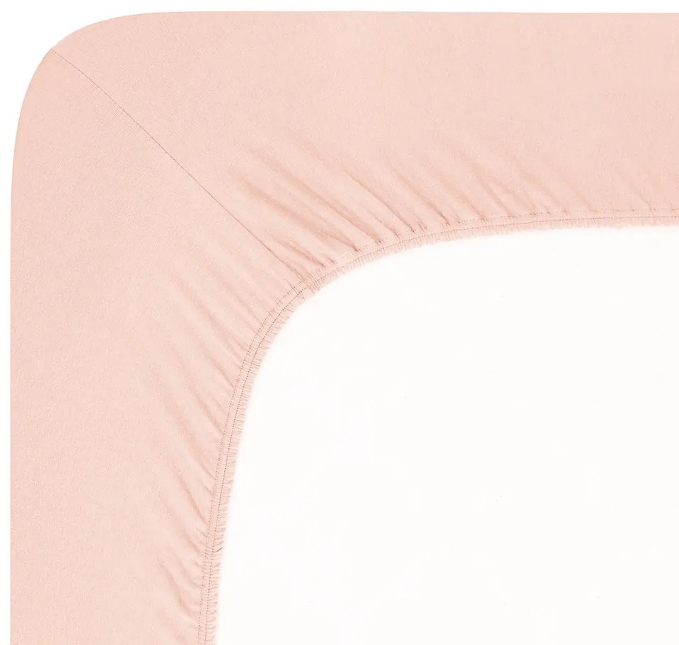 Cearșaf de pat 4Home jersey Lycra pudră, 90 x 200 cm