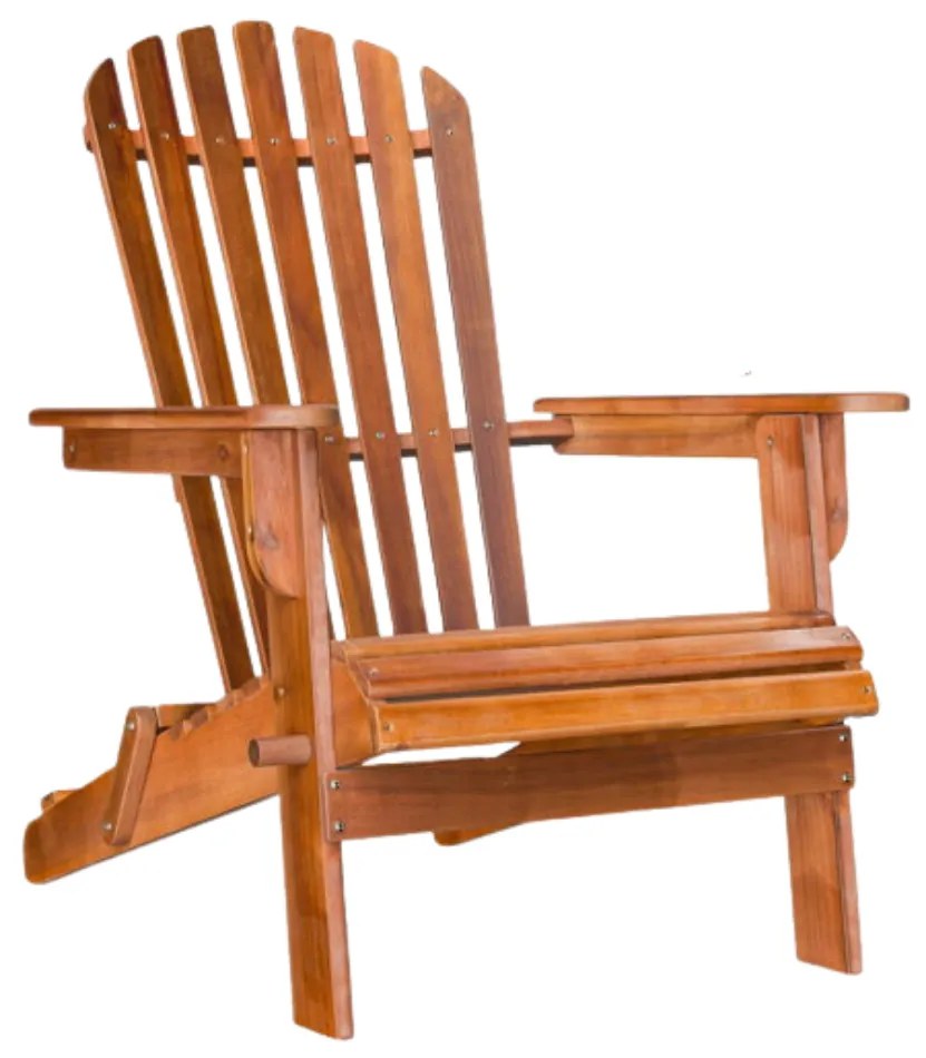 Casaria Șezlong de grădină ADIRONDACK, rabatabil, 69x84x94cm, natur maro