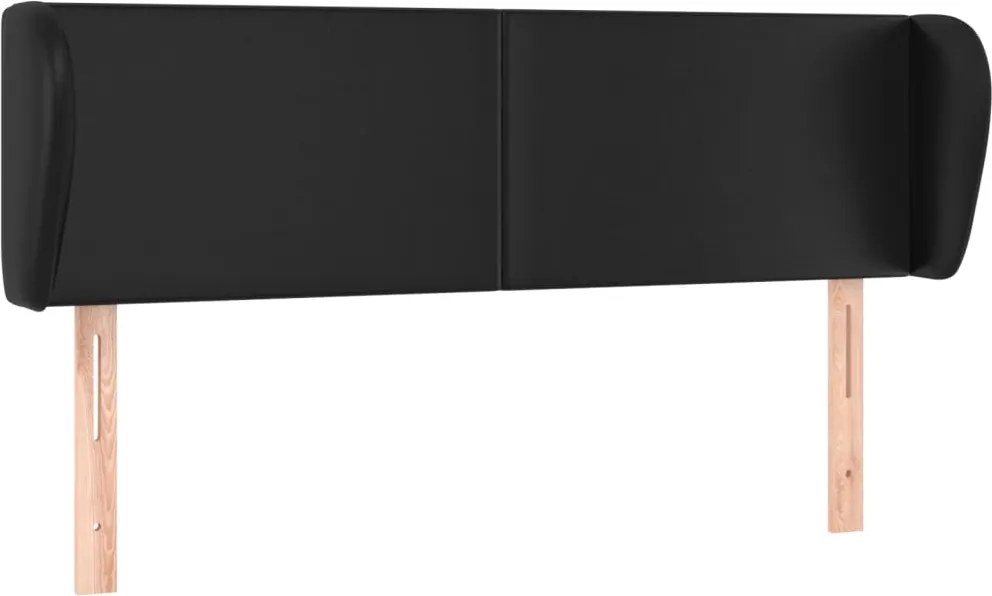 vidaXL Tăblie de pat cu aripioare gri 147x23x78/88 cm piele ecologică