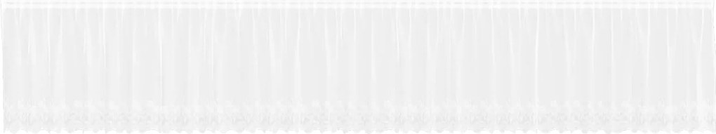 vidaXL Cortină din Dantelă cu perdele Alb 900 x 100 cm Poliester