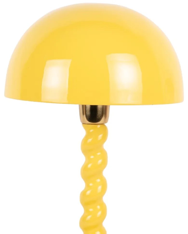 Veioză galbenă cu abajur din metal (înălțime 39 cm) Prisa – Leitmotiv