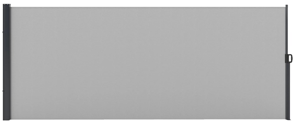 Outsunny Paravan Lateral Retractabil cu Mâner, UV30+, 400x160 cm, Gri Deschis | Aosom Romania