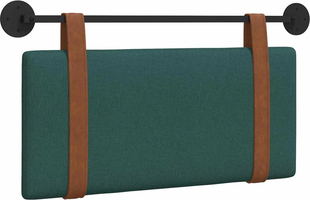 vidaXL Cap de pat suspendat Verde închis 90 x 55 x 5 cm PU antic