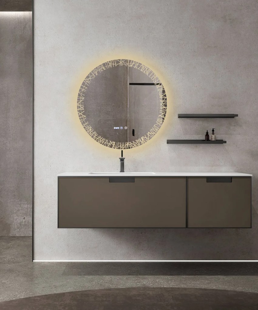 Oglindă Baie LED și Dezaburire Elit's Premium cu Senzor Touch, Lumina Rece, Caldă și Neutră, 70 cm 176