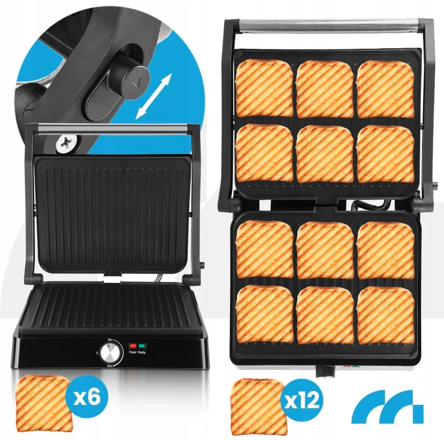 Grătar electric și aparat de făcut sandvișuri MALTEC SM3000W 2200W