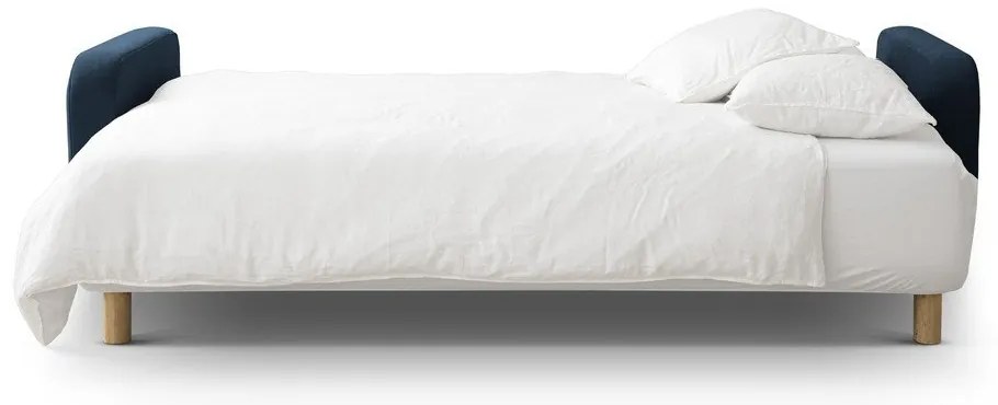 Canapea albastru-închis extensibilă, cu spațiu de depozitare 231 cm Elen – Micadoni