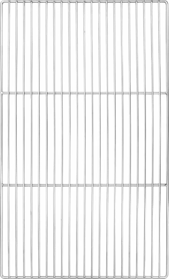 vidaXL Grătar Argintiu 67 x 40 cm Oţel inoxidabil