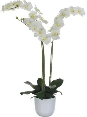 Floare artificială, orhidee, 100 cm, albă