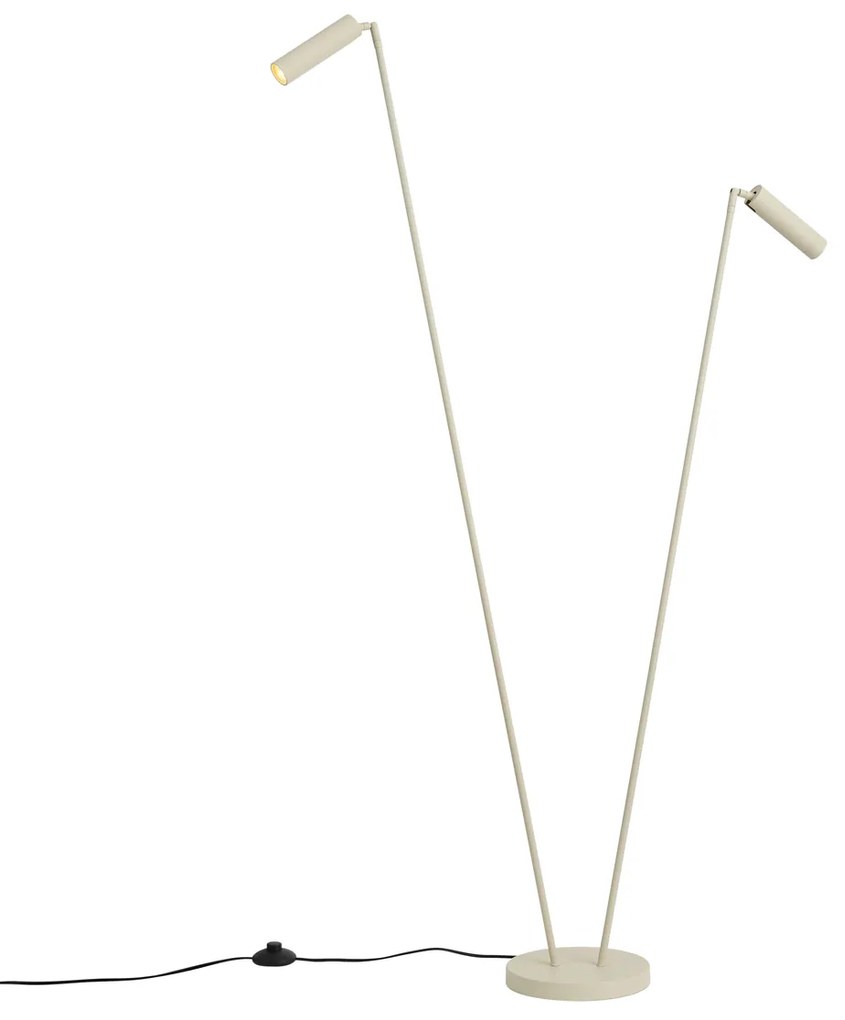 Lampă de podea modernă bej cu 2 lumini GU10 35mm - Thomas