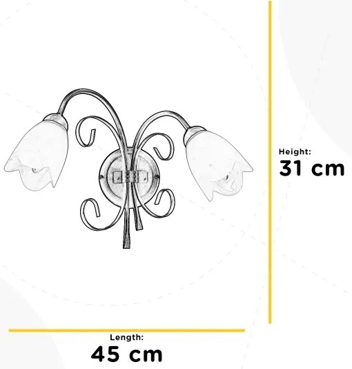 Aplică ONLI ODINO 2xE14/6W/230V