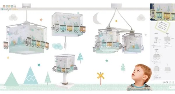 Dalber D-63534 - Lustră copii TRAIN 3xE27/60W/230V