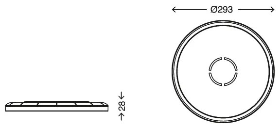 Plafonieră LED FREE LED/18W/230V d. 29 cm Briloner 3391-014