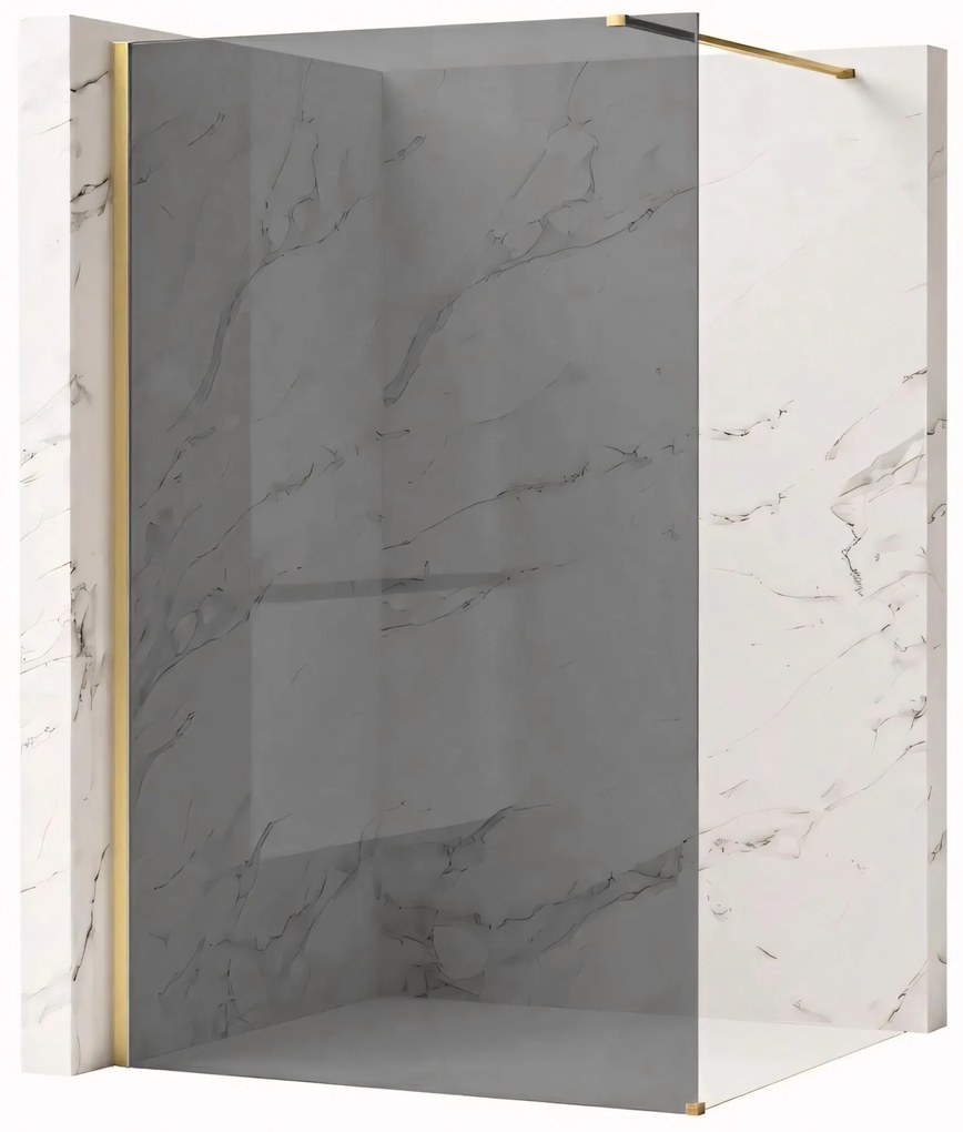 Paravan de dus Rea Flexi Grey / Brush Gold 120