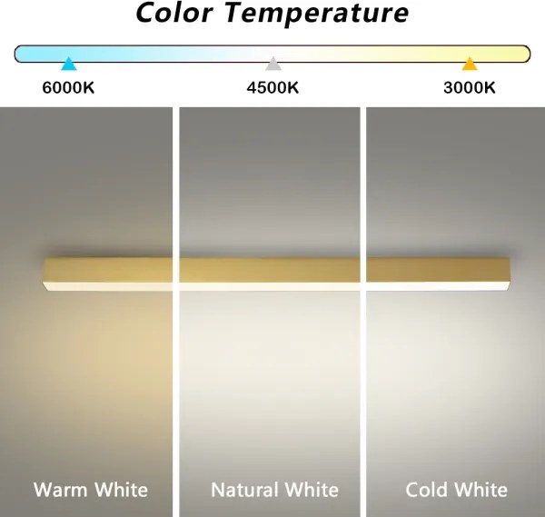 Brilagi SLEEKLINE - Plafonieră LED pentru baie, LED/40W/230V, auriu, IP44