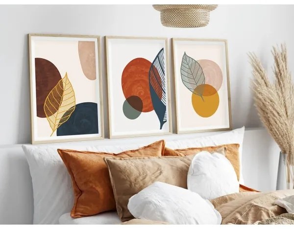 SET 3x pictură în ramă foto 50x70 cm colorat