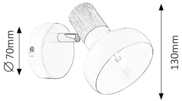 Rabalux 5943 - Aplică perete spot HOLLY 1xE14/40W/230V alb