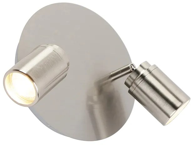 Spotlight modern pentru baie din oțel cu 2 lumini IP44 - Ducha