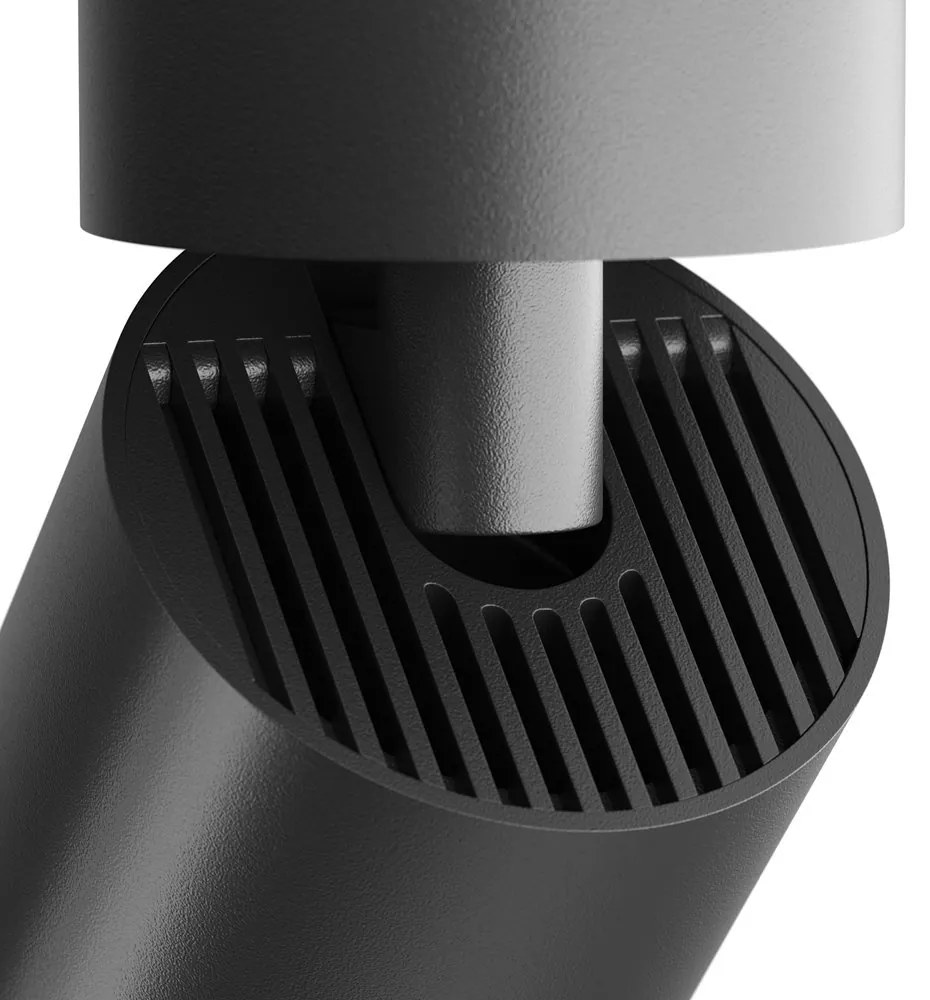 Spot LED aplicat directionabil, dimabil, design tehnic Focus negru, 3000K