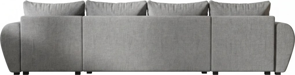 Coltar extensibil in forma de U SEVIO, gri, 311x145 cm + 2 perne GRATUIT