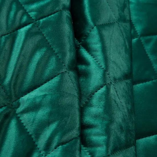 Cuvertură de pat din catifea lucioasă verde închis Lăţime: 220 cm | Lungime: 240 cm