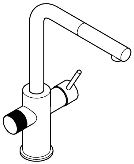 GROHE 30601000 - Baterie pentru chiuvetă BLUE PURE A cu furtun extractabil, crom lucios