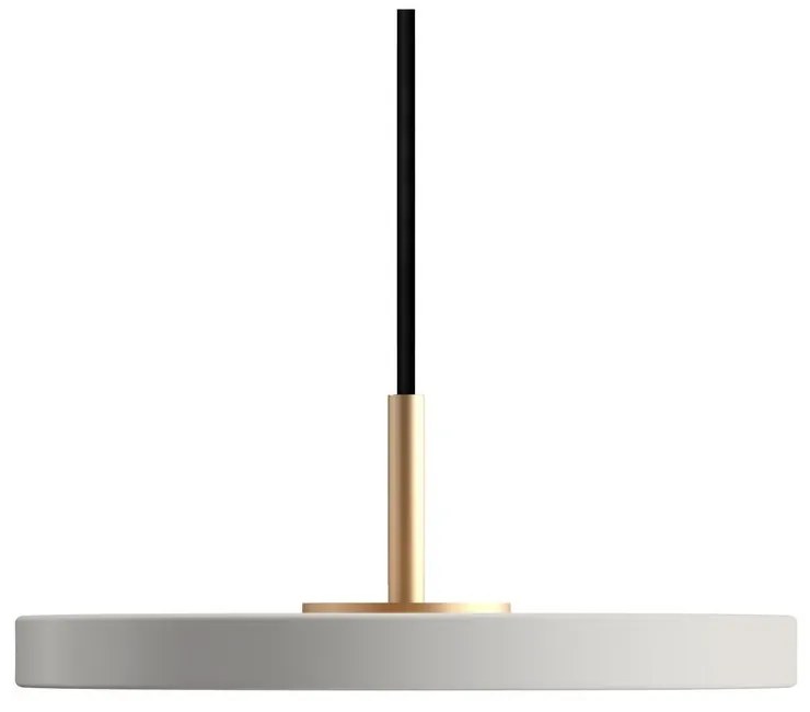 Lustră gri deschis LED cu abajur din metal ø 15 cm Asteria Micro – UMAGE