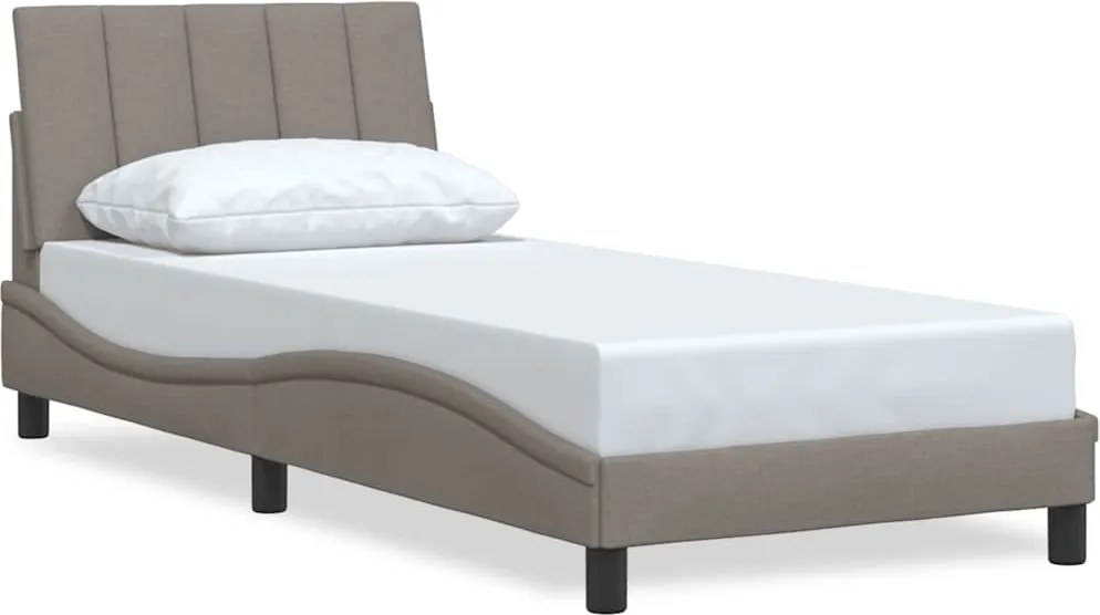 vidaXL Cadru de pat fără saltea Hanko Taupe 80x200 cm țesătură