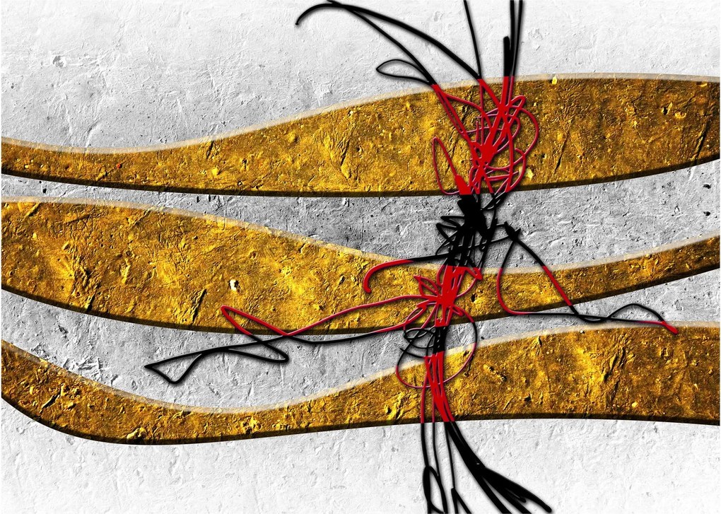 Tablou pe sticlă abstract (70x50 cm)