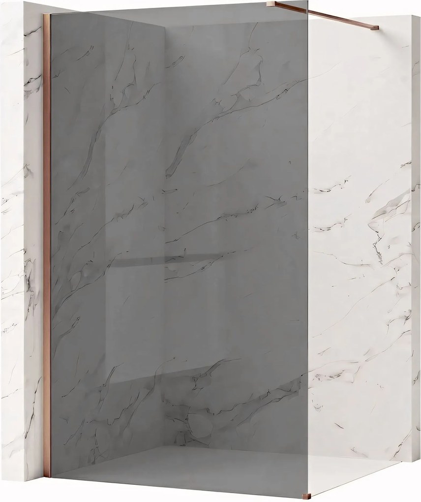 Paravan de dus Rea Flexi Grey / Brush Copper 130