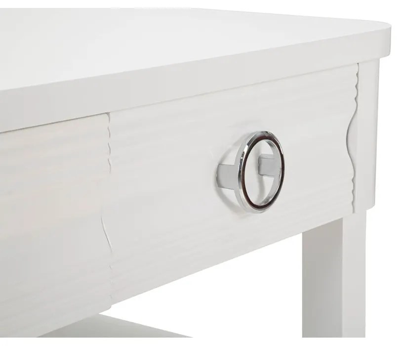 Măsuță de cafea albă din lemn masiv de brad 60x90 cm Shine – Mauro Ferretti