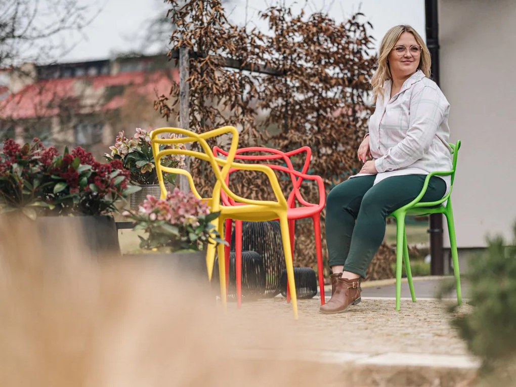 Reducere Scaun din plastic galben KATO calitatea II