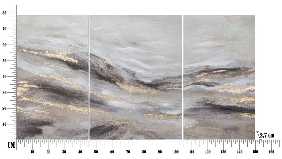 Tablou din 3 piese Mauro Ferretti Monty, 150 x 80 cm