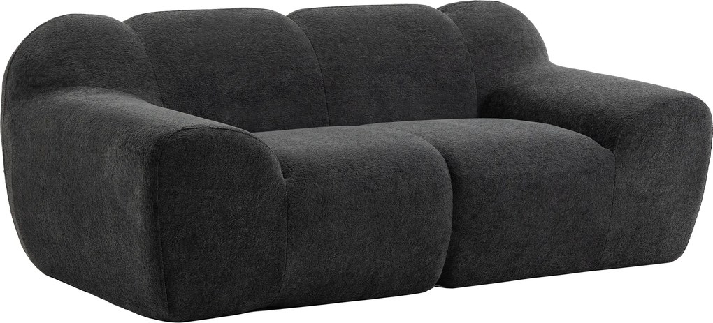 HOMCOM Canapea 2 Locuri din Chenille Fără Structură, cu Șezut Larg și Brațe Largi, 174x91x61 cm, Gri Închis | Aosom Romania