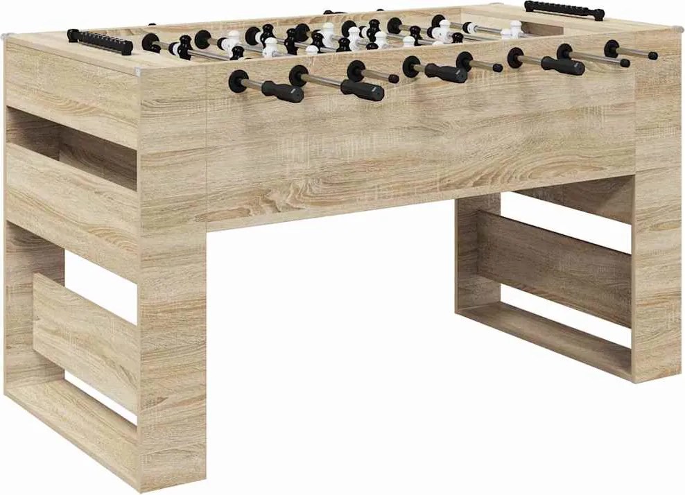 vidaXL Masă de Foosball Stejar Sonoma 146,5 x 74 x 85 cm Lemn compozit