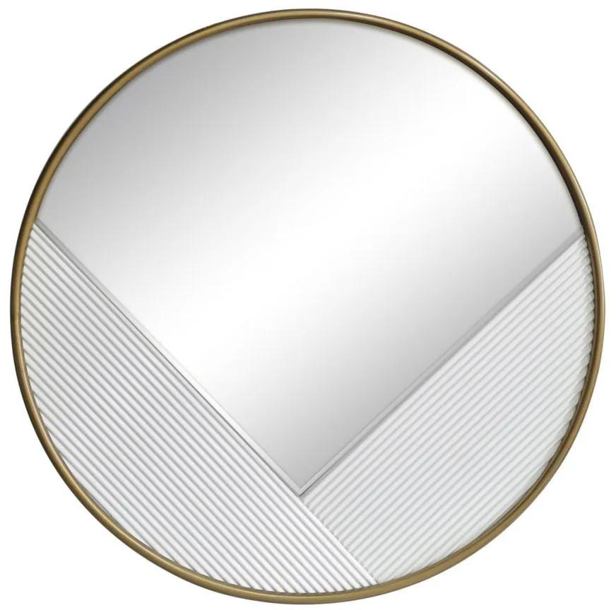 Oglinda decorativa alba din metal si MDF, ø 80 cm, Tolosa Mauro Ferreti